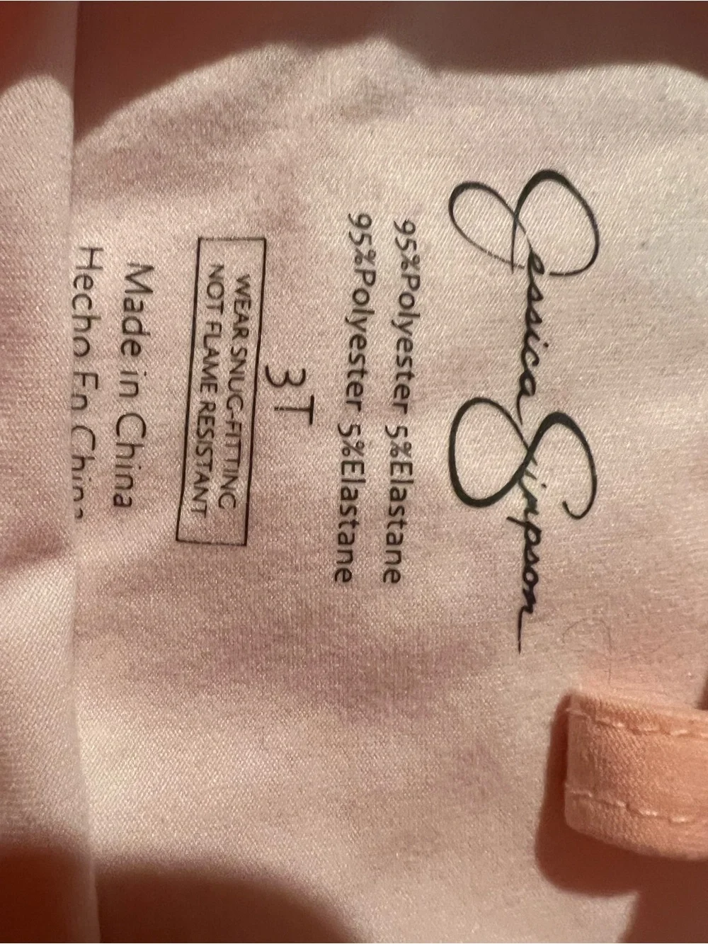 Jessica Simpson Light Pink Toddler Pajama Set